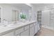 Bathroom with double vanity and shower at 5260 Salt Marsh Rd, Wimauma, FL 33598