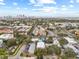 Aerial view highlighting the home's location near the vibrant city skyline at 604 S Tampania Ave # C, Tampa, FL 33609