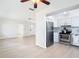 Modern kitchen with stainless steel appliances and white shaker cabinets at 6269 Skyline Ct, Spring Hill, FL 34606