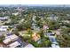 Aerial view showcasing a house and pool in a dense urban setting at 715 S Himes Ave, Tampa, FL 33609