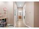 Hallway with access to bathroom and storage at 1028 Orca Ct, Holiday, FL 34691