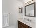 Bathroom with modern vanity and updated fixtures at 2233 Donato Dr, Belleair Beach, FL 33786