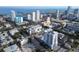 Scenic aerial view of a condominium building set against a vibrant cityscape and waterfront on a sunny day at 226 5Th N Ave # 706, St Petersburg, FL 33701