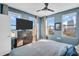 Serene bedroom with hardwood floors and city views at 226 5Th N Ave # 706, St Petersburg, FL 33701