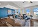 Living room with hardwood floors and city views at 226 5Th N Ave # 706, St Petersburg, FL 33701