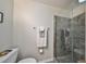 Updated shower with glass enclosure and tile surround at 2318 Grenoble Pl, Sun City Center, FL 33573