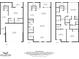 Three-story floor plan showing a large living area, three bedrooms, and a two-car garage at 3845 Seena Manor Ct, Tampa, FL 33618