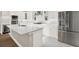 Modern kitchen with stainless steel appliances and large island at 3845 Seena Manor Ct, Tampa, FL 33618