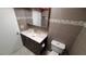 Updated bathroom with granite vanity, updated fixtures, and a large mirror at 5860 38Th N Ave # 36, St Petersburg, FL 33710