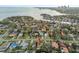 Aerial view showing home's location in a waterfront community at 918 Snell Isle Ne Blvd, St Petersburg, FL 33704