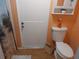 Simple bathroom with toilet and shower at 125 Lake Tarpon Dr # 21, Palm Harbor, FL 34684