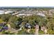 Aerial view of houses in a residential neighborhood near commercial properties at 2457 Hickman Cir, Clearwater, FL 33761