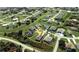 Aerial view showcasing the home's location in a residential neighborhood at 285 Porto Alegre St, Punta Gorda, FL 33983