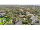 Aerial view showcasing a home surrounded by lush greenery and other houses at 811 Grove Park Ave, Tampa, FL 33609