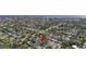 Aerial view of a single Gathering home at 1757 New Hampshire Ne Ave, St Petersburg, FL 33703