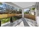 Covered patio overlooking fenced backyard at 3612 W Renellie Cir, Tampa, FL 33629