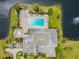 Community pool and clubhouse aerial view at 2333 Feather Sound Dr # B101, Clearwater, FL 33762
