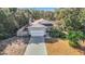 Aerial view of house and landscaping at 364 Terrace Rd, Tarpon Springs, FL 34689