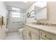 Modern bathroom with walk-in shower and granite countertop at 5200 Brittany S Dr # 1708, St Petersburg, FL 33715