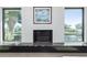 Modern fireplace with a marble hearth and water views at 1940 72Nd Ne Ave, St Petersburg, FL 33702