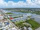 This aerial view shows the property's location near the water at 19807 Gulf Blvd # 128, Indian Shores, FL 33785
