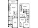 Two-bedroom, two-bathroom floor plan with a garage at 2468 Mellow Ln, Clearwater, FL 33765