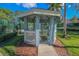 Peaceful gazebo with seating near tennis courts at 2582 Bentley Dr, Palm Harbor, FL 34684