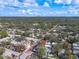 Wide aerial showcasing the neighborhood and distant city skyline at 5407 29Th S Ave, Gulfport, FL 33707