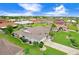 Bird's-eye view of a single-Gathering home in a residential community at 704 Medina Way, Sun City Center, FL 33573