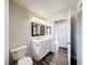 Updated bathroom with single vanity and modern fixtures at 1715 S Pebble Beach Blvd, Sun City Center, FL 33573
