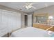 Bedroom with white louvered doors and built-in dresser at 3401 W North B St, Tampa, FL 33609