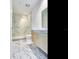 Elegant bathroom with marble shower and modern vanity at 2912 W Santiago St # 2204, Tampa, FL 33629