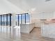 Modern kitchen with marble island and water views at 2912 W Santiago St # 2204, Tampa, FL 33629