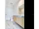 Modern bathroom with marble flooring and floating vanity at 2912 W Santiago St # 2204, Tampa, FL 33629