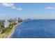Aerial view of waterfront property with city skyline in background at 2912 W Santiago St # 2204, Tampa, FL 33629