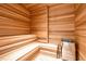 Clean sauna with wood paneling and a heater at 2912 W Santiago St # 2204, Tampa, FL 33629