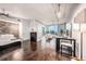 Main bedroom features a brick accent wall and city views at 777 N Ashley Dr # 1808, Tampa, FL 33602