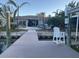 Private dock and backyard access to the canal at 8060 Gulf Blvd, St Pete Beach, FL 33706