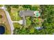 A large, private pool is surrounded by mature trees and lush gardens at 2501 Rustic Oaks Dr, Lutz, FL 33559
