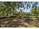 Lush backyard featuring a pergola and a beautifully maintained pool area, perfect for outdoor entertainment at 2501 Rustic Oaks Dr, Lutz, FL 33559