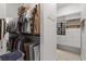 Spacious walk-in closet with built-in shelving and ample storage at 2501 Rustic Oaks Dr, Lutz, FL 33559