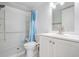 Clean bathroom with walk-in shower and white vanity at 3020 Bonaventure Cir # 102, Palm Harbor, FL 34684