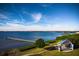 Stunning aerial view of waterfront park with pier and gazebo at 508 Park Blvd, Oldsmar, FL 34677