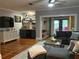 Open living space with built-in seating, wet bar, and comfortable sofas at 1003 W Mahoney St, Plant City, FL 33563