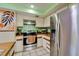 A detailed view of the kitchen with stainless steel appliances and white cabinetry at 7255 18Th Ne St, St Petersburg, FL 33702