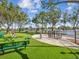 Dog park with green space, agility equipment, and benches at 12916 Fieldmoor Ct, Riverview, FL 33569