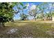 Spacious backyard offering mature trees and plenty of room for recreational activities at 3414 Lindsey St, Dover, FL 33527