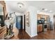 Bright entryway with hardwood floors and kitchen views at 345 Bayshore Blvd # 808, Tampa, FL 33606