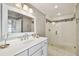 Modern bathroom with a walk-in shower and updated vanity at 345 Bayshore Blvd # 808, Tampa, FL 33606