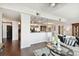 Spacious living room with hardwood floors and open concept floor plan at 345 Bayshore Blvd # 808, Tampa, FL 33606